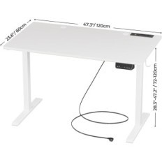 Elektrický stůl nastavitelný Joiscope 72-120cm Solid s velkým výstavou Top 140x60cm