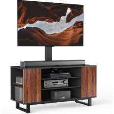 Stand de télévision utilisé / incomplet Fitueyes 32-70Cal avec poignée rotative et étagères noir / chêne