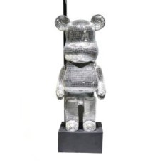 Bearbrick Legfőbb alakja 155 cm ezüst a design stand játék