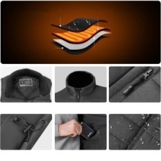 Veste de Homens de Sevdie aquecidos incompletos sem bateria, XL