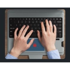 Case Nillkin iPad Pro klaviatuur 12.9 "6. põlvkonna taustvalgustuse 7 värvi QWERTZ