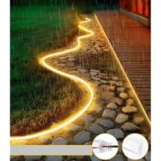 Nastro a LED Lamomomo 30m 24 V Calore Bianco 3000K impermeabile con alimentazione