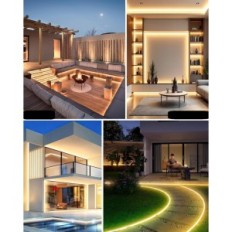 Nastro a LED Lamomomo 30m 24 V Calore Bianco 3000K impermeabile con alimentazione