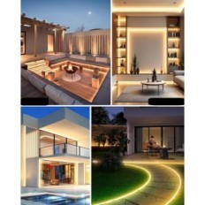LED ταινία LAMOMOMO 30M 24V θερμότητα λευκό 3000K αδιάβροχο με τροφοδοσία ρεύματος