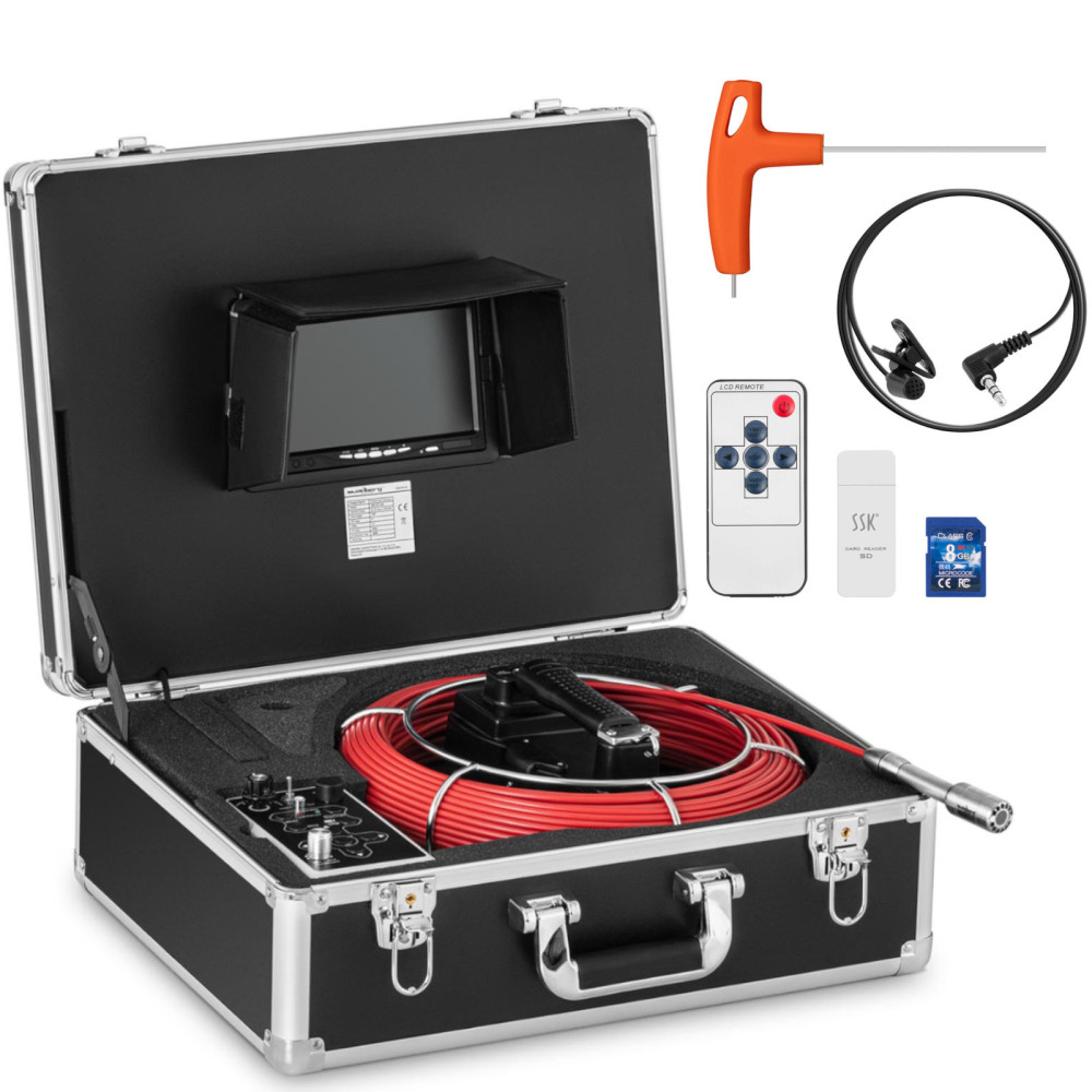 Endoscope LCD TFT 7 "tikrinimo kamera 40-80 mm vamzdžiai 40m ilgio