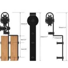 Set tolóajtók BONIKLUBA 244 cm dupla PURCHASE ajtó