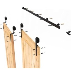 Un set di porta scorrevole Bonikluba 244 cm per doppie porte della mostra