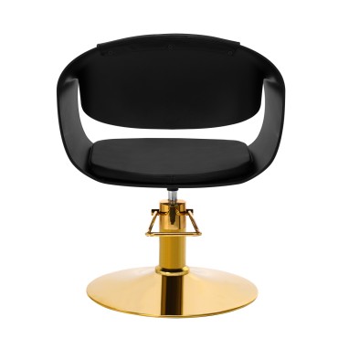 Sillón de peluquería Gabbiano A364 negro — vista frontal