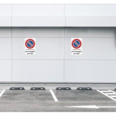 Plaque en aluminium interdisant le parking 30 × 40cm 3mm 5pcs. Powystawowy