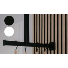 Appendiabiti a muro e soffitto in metallo Lio Home 240521 Nero 60-90 × 50-65cm 100kg