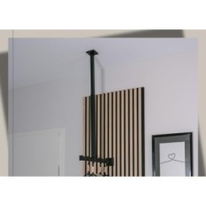 Hanger-armoire murale et plafond Métal Lio Home 240521 Noir 60-90 × 50-65cm 100kg