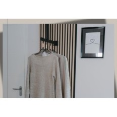 Hanger-armoire murale et plafond Métal Lio Home 240521 Noir 60-90 × 50-65cm 100kg