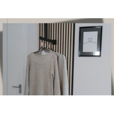 Wieszak-garderoba ścienno-sufitowa metalowa LIO HOME 240521 czarny 60-90×50-65cm 100kg