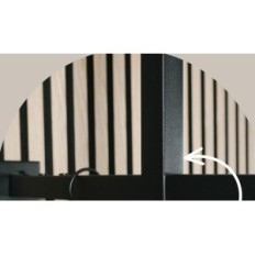 Appendiabiti a muro e soffitto in metallo Lio Home 240521 Nero 60-90 × 50-65cm 100kg