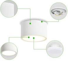Kyotech Ceiling Ceiling Profiles 9555-4 Subformicing Plafon Ø95mm 6W 3000K 4PCS