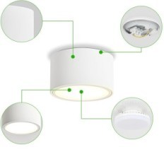 KYOTECH CEILIVE CEILING PROFILES 9555-4 PLAFON Ø95MM 6W 3000K 4tk