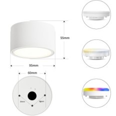 Kyotech stropní stropní profily 9555-4 SURESSINGSINGSING PLAFON Ø95mm 6W 3000K 4ks