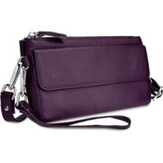 Bolsa de couro feminina no telefone Yaluxe Croperka Crossbody RFID