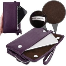 Dámská kožená kabelka na telefonu Yaluxe Cropherka Crossbody RFID