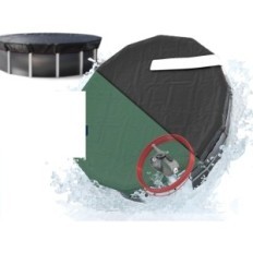 Skydd för en rund pool 500 cm (460-500 cm) planenfux 2in1 UV sommar och vinter