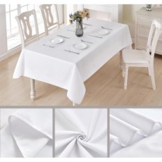 Rectangular tablecloth waterproof Balcony & Falcon 140x240 cm white 4 pcs.
