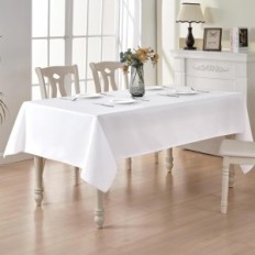 Rectangular tablecloth waterproof Balcony & Falcon 140x240 cm white 4 pcs.