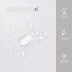 Rectangular tablecloth waterproof Balcony & Falcon 140x240 cm white 4 pcs.