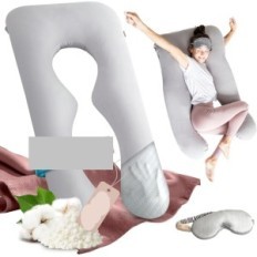 Schiuma di memoria del cuscino di maternità e alimentazione con una maschera da letto