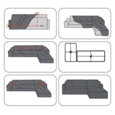 Case for 2-piece corner Ystyle L with 2 + 2 OS armrests.
