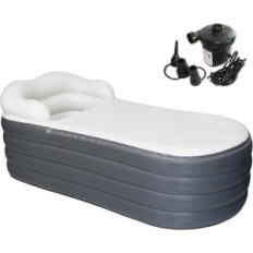 Bathtub inflatable spa for adults with headrest and cover 168 × 76 × 68 cm