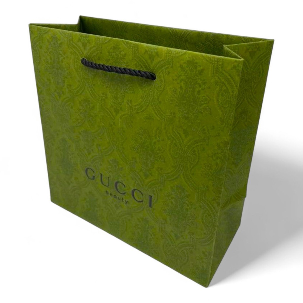 GUCCI 32,5x28x9 cm green with thick paper with strong handles