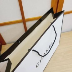 Lahjapakkaus Chanel White Black logo ja String Premium Higders