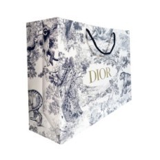 Dior Dior Saco Telha de Jouy Tigres e Floresta Logotipo de Ouro Prémio Premium Handles