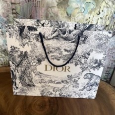 Dior Dior Laukku Tile de Jouy Tigers ja Forest Gold Logo Musta Premium Kahvat