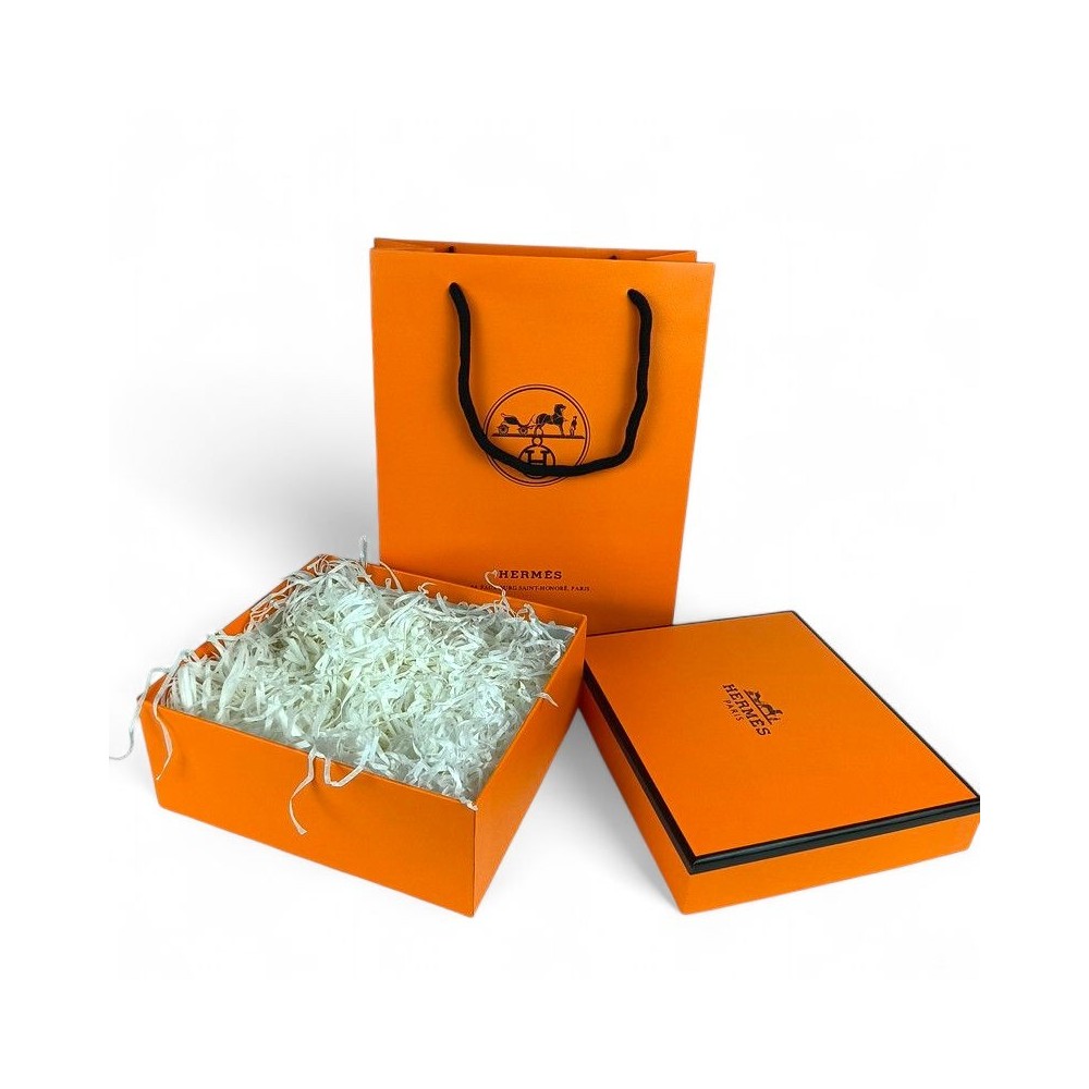 Darčeková lokalita Hermes Bag and Box 145x145 mm Orange Elegant
