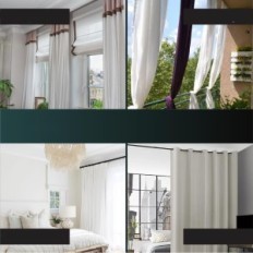 Meisenberg strip 87-120 cm gray to curtains and curtains