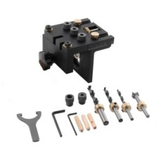 Dispositif de menuiserie LFHelper 3 W 1 Modèle de forage en bois 6/8/10/15 mm