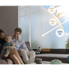 Electrostatic window foil 90 × 200 cm White anti-UV obscurial