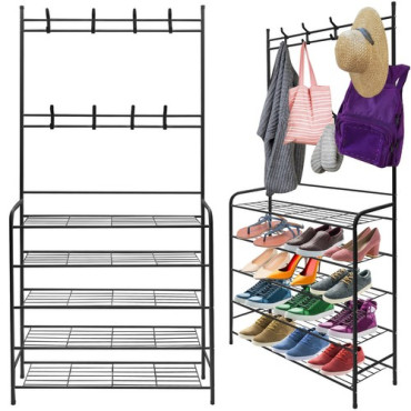 Hanger rack with shelf for...
