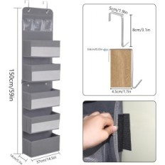 Used 5-layered YTACREA 150 x 36 cm textile door organizer