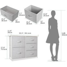 YITAHOME textilszekrény 5 fiók FTBFSD- 0005- E hálószoba szervező