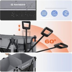 Μεταφορά καροτσάκι πτυσσόμενο 200kg Raynesys Ray-1 στην παραλία παραλίας στο έδαφος