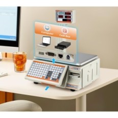 Bonvoisin shop scale for 30kg label printing with exhibition printer