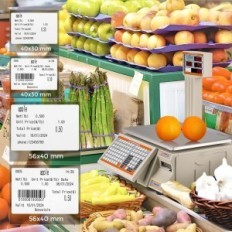 Bonvoisin Shop Scale til 30 kg etiketudskrivning med udstillingsprinter