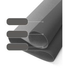 Desktop Mat Ysagi 90 × 43 cm Lederen antislip wasmachine donkergrijs