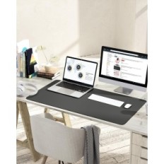 Desktop Mat Ysagi 90 × 43 cm Kožená protišmyková podložka tmavo sivá