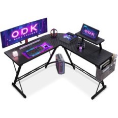 Disco de mesa de ângulo de metal 127x127 cm preto com top de fibra de carbono