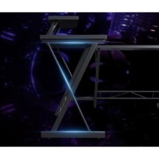 Metalni kut desk disk 127x127 cm crno s gornjim dijelovima ugljičnog vlakna