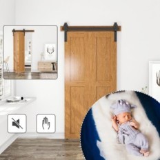 Sistema deslizante de SankeyTW usado para puertas plegables 100 cm negro