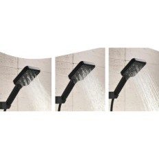 Baña de baño negro Baitje con ducha y auriculares de exposición